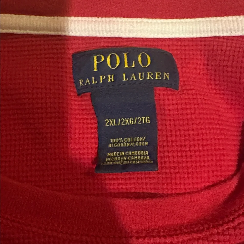 Polo by Ralph Lauren Waffle Knit Thermal Long Sleeve Shirt - Picture 3 of 3